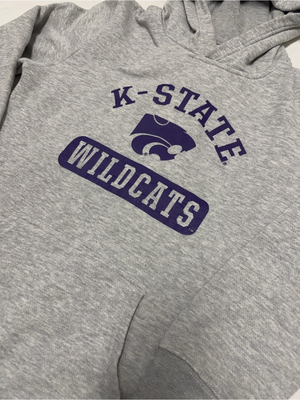 K-State Wildcats Youth Gray Pullover Hoodie - Picture 2 of 2